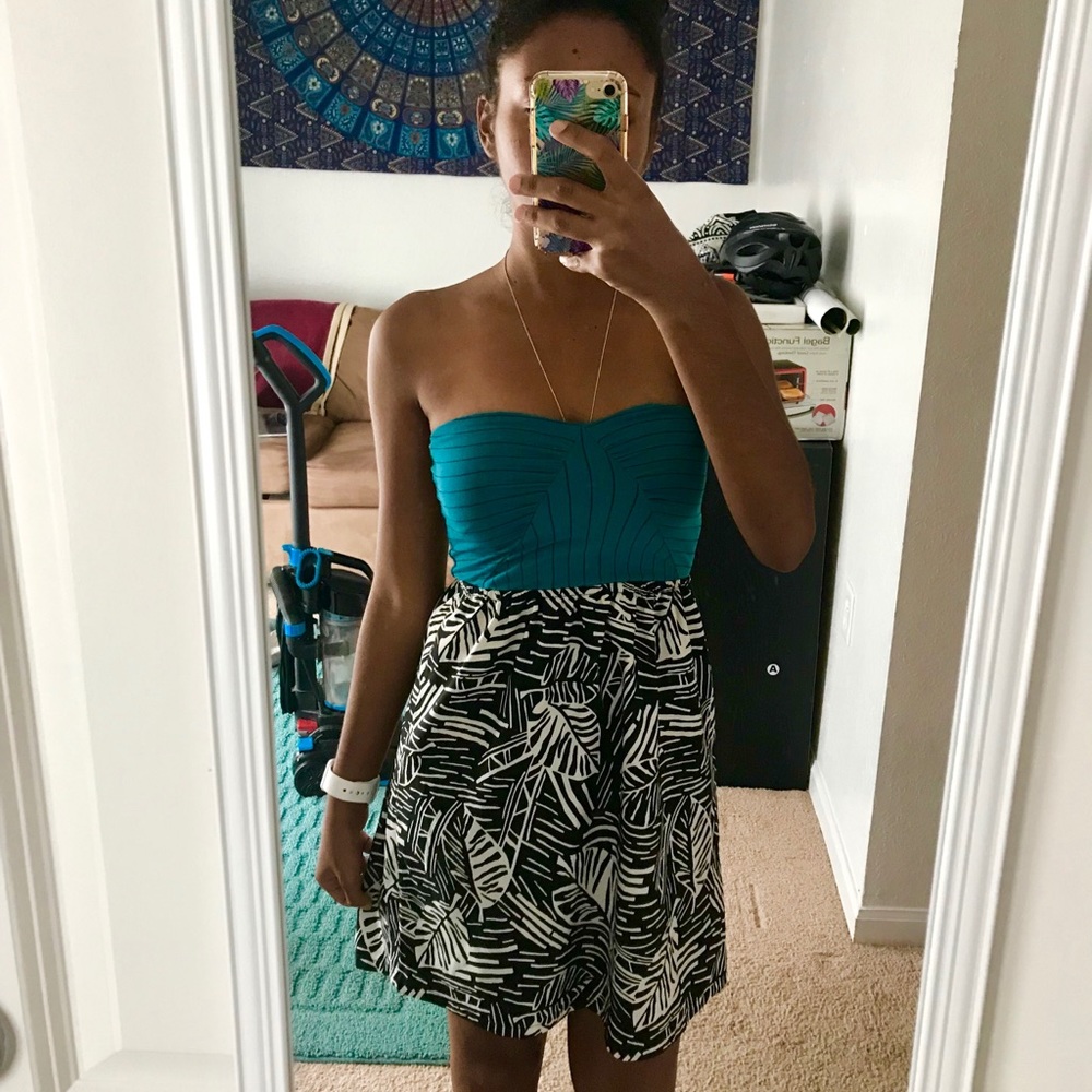 Strapless Blue ROXY Dress XS